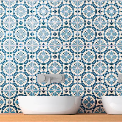 Zelfklevende tegelmuurstickers voor keuken en badkamer - 30 Cruz tegelstickers - 30 stickers 20x20cm