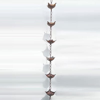 Regenketting - Waterafvoer - Decoratieve afvoer - Gegalvaniseerd ijzer - 1360 gram - Metaal