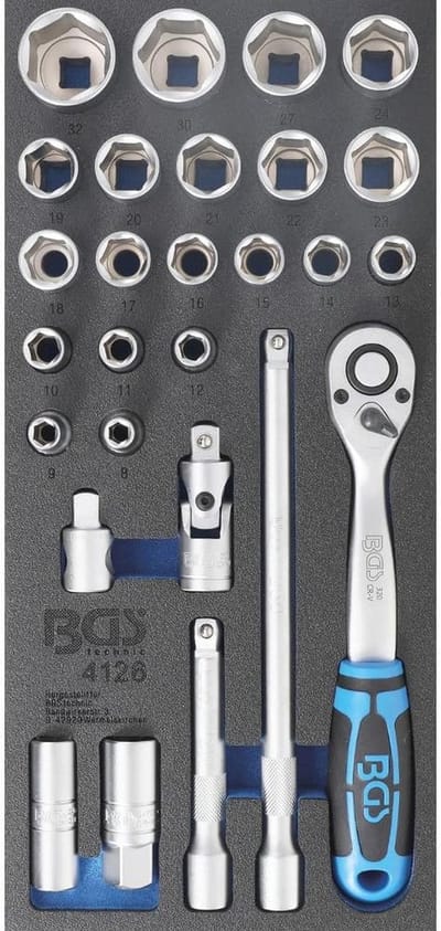 Gereedschapmodule Dopsleutelset 27-dlg - 1/2" Zeskant Pro Torque