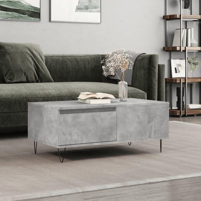 Koffietafel - Salontafel - Woonkamer Decoratie - Met Lade - 90x50x36.5cm - Betongrijs