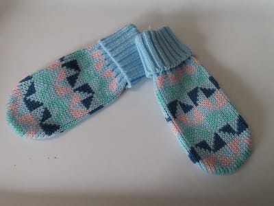 Wantjes - Met duim - Unie - Bleek blauw , groen , roze - 2 1/2 - 18 tot 24 maanden