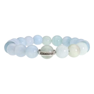 Bela Donaco Armband Luxury B10 - Aquamarijn - Sterling Zilver