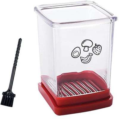 Fruit Speed Cup Slicer Met Duwplaat Eiersnijder Aardbei Banaan Snijder Snel Maken van Fruit Groente Salade Keukengadget white