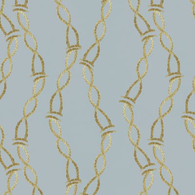 Behang Cord Chain Dance blauw