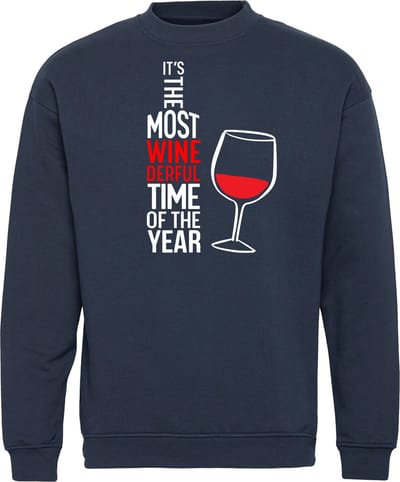 Kersttrui Most Winederfull Time | Foute Kersttrui Dames Heren | Kerstcadeau volwassenen | Kerst | Navy | maat XL