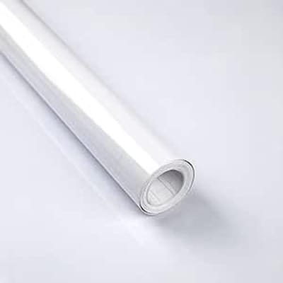 Dailygoods- Decoratieve Folie - Zelfklevende Witte PVC Folie 90 x 600 cm - Waterdichte Vinyl Folie - Hoogwaardige Keuken/Furniture Folie - Eenvoudig aan te brengen - Makkelijk schoon te maken - Vinylfolie
