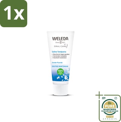 1 x WELEDA - Tandpasta Saline - 75ml- Tandpasta Saline - Mondgezondheid - Tandplak - Tandsteen - Natuurlijke Tandpasta
