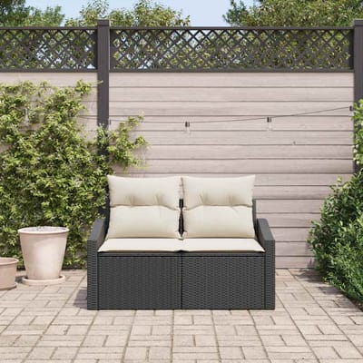 vidaXL - Tuin - Sofa - met - kussen - 123 - x - 62 - x - 69 - cm - poly - rattan