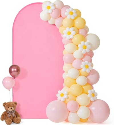 Dubbelzijdige roze bruiloftsboog 180 x 80 cm voor feesten, ceremonies en decoraties