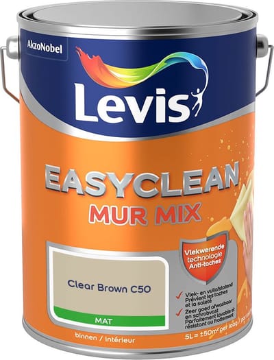Levis - Easyclean Mur Mat Mix - Clear Brown C50 - Mengverf - 5 L