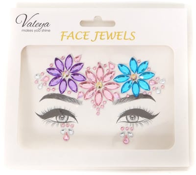 Face Jewels #22 - paars roze blauw
