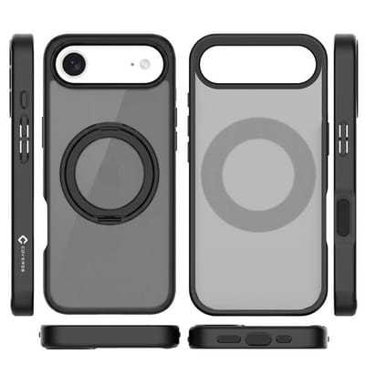 Coverzs Standing MagSafe case geschikt voor iPhone 17 Air - Magsafe telefoonhoesje - Hoesjes met standaard - TPU Hoesje