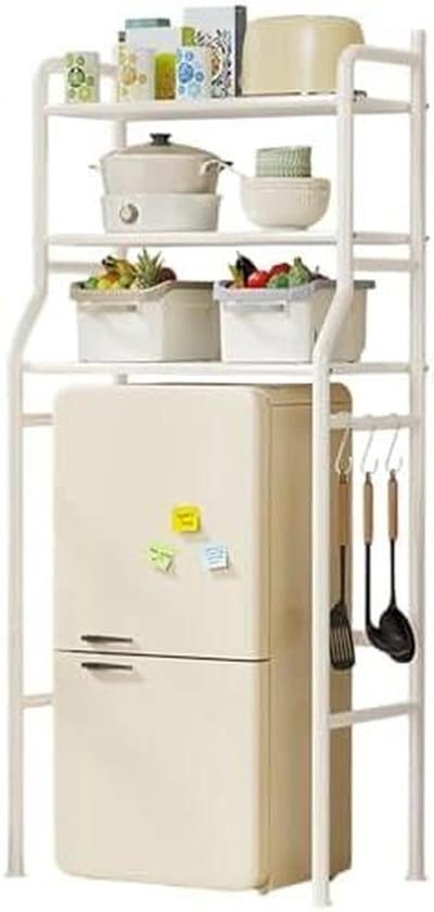 Metalen Keukenrek - Opbergplank - Keuken Organiseren - 4-Laags Ontwerp - Ruimtebesparend - Wit