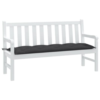 vidaXL - Tuinbankkussen - 150x50x7 - cm - stof - gemêleerd - antracietkleurig