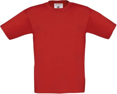 B&C Exact 150 Kinder T-Shirt - Rood - 7-8 Jaar - 128
