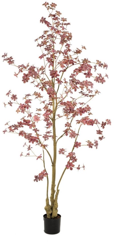 Emerald - Kunstboom Tropaeolum 210cm Bordeaux - Kunstplant voor binnen - Tropaeolum plant - Oost Indische kers