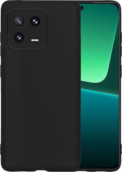 Hoesje - Geschikt voor Xiaomi 13 - Sterk & Shockproof - Siliconen Case - Hoes Cover - Telefoonhoes - Zwart