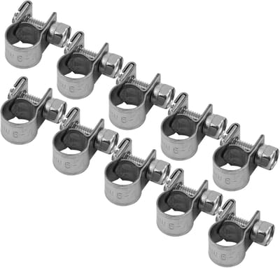 Dailygoody - Slangklemmen - RVS - Diverse maten - Set van 10 - Voor lucht en water - Roestvrij staal - Bevestigingsmateriaal - Klusbenodigdheden - Zi