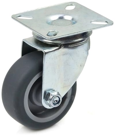 GEKO Zwenkwiel met stalen plaat - 50mm - TPR band - 40kg capaciteit