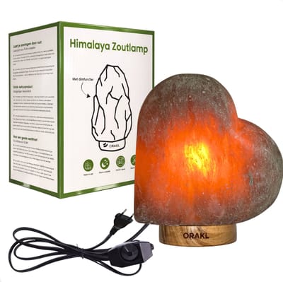 Dimbare Himalaya Zoutlamp Julia - 2-4 KG en ca. 18 cm - Nachtlamp - Tafellamp - Cadeauverpakking