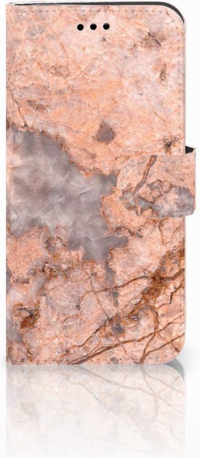 Boekhoesje voor Huawei P10 Lite Bookcase Marmer Oranje