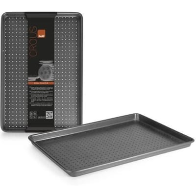 Plaque à biscuits - Crous - 39x27x2 cm - Acier anti-adhérent - Compatible lave-vaisselle