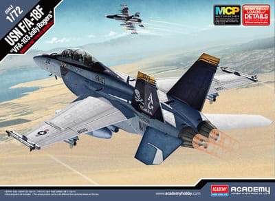 Academy Modelbouwpakket Vliegtuigen - 12535 Boeing USN F/A-18F Super Hornet VFA-103 Jolly Rogers - MCP - Amerikaanse Straaljager Plastic - 1:72 - Modelbouw