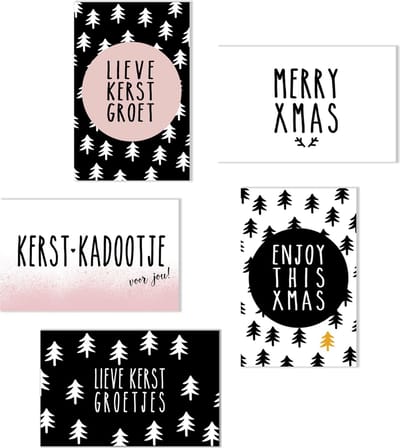 5 kadokaartjes kerst|kaartje|kerstkaartje|kado kaartjes|kadootje|sproetiz