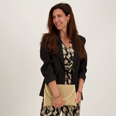 Je m'appelle Dames Blazer Straight fit Met stretch - Zwart - Maat S