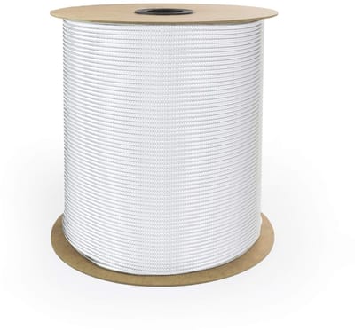 DQ-PP POLYPROPYLEEN Touw, 2 mm, 100 m, WIT, Draagvermogen tot 82 kg Vlechtlijn Textieltouw Lijn Koord Touw Kunststof touw gevlochten