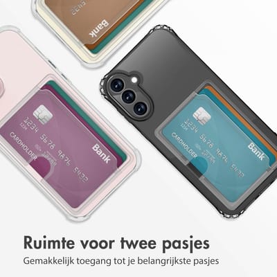 imoshion Softcase Backcover met pasjeshouder voor de Samsung Galaxy A35 - Transparant