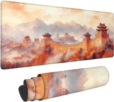 XXL Muismat - Bureauonderlegger - Gaming Kantoor - Waterdicht Genaaid - 120x60cm - Bruin