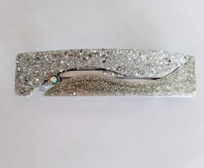 Le Sjalerie Haarspeld Zilver Glitter Speld Accessoire Speld
