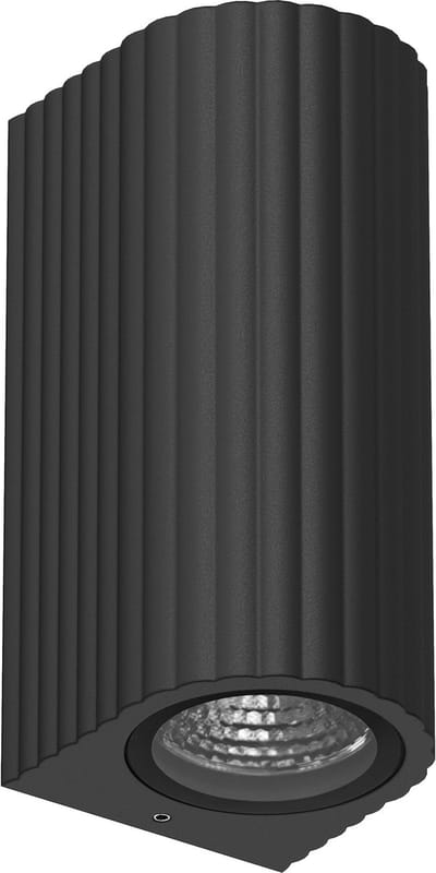 KS Verlichting - wandlamp - Oscar - up - downlighter - zwart - GU10 - aluminium - rond - IP65