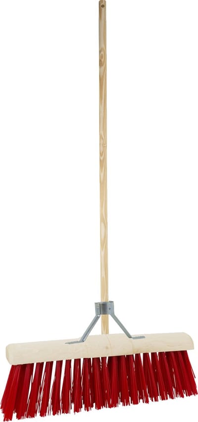 BETRA Buitenbezem - FSC hout - kunstvezel - hard - 45 x 150 cm - met stokhouder