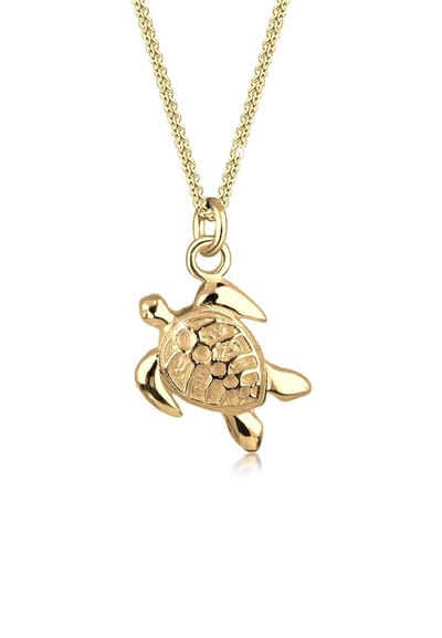 Elli - Halsketting - Dames Pantser Schildpad Hanger Zon in 925 Sterling Zilver - Dames