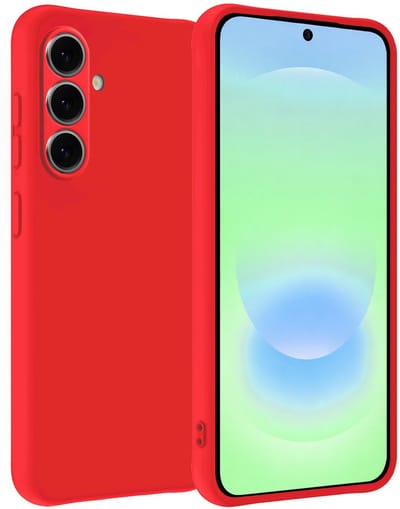 Hoesje Geschikt voor Samsung Galaxy A37 - Sterk & Shockproof - Hoes Cover - Siliconen Case - Rood