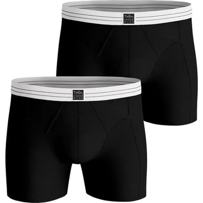 Björn Borg Viscose Cotton Blend boxers - heren boxers normale lengte (2-pack) - zwart - zwart