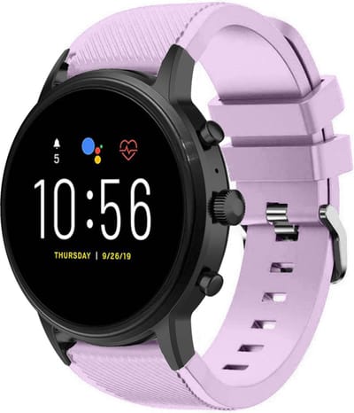 Strap-it Siliconen swartwatch bandje - geschikt voor Fossil Gen 5 / Fossil Gen 5e 44mm / Fossil Gen 6 44mm - lila