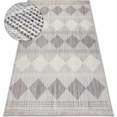 Kleden Rugsx Vloerkleed NANO EO61A Diamanten, lus, platgeweven 80x150 cm