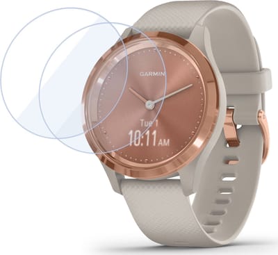2x Geschikt voor Garmin Vivomove 3 Screenprotector - Beschermglas Folie Geschikt voor Garmin Vivomove 3