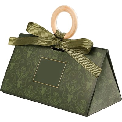 Lot de 5 boîtes à bonbons de mariage élégantes et exquises avec poignée pour fête et festival beige