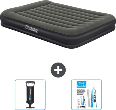Bestway luchtbed - 2-Persoons - 152 x 203 x 36 cm - Groen - Inclusief Pomp en Reparatieset