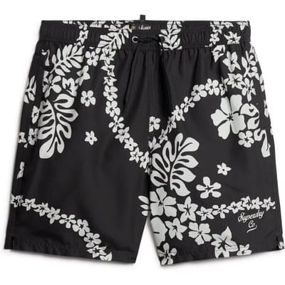 Superdry - Gerecyclede Hawaïaanse zwemshort - 43 cm - Heren - Zwembroeken