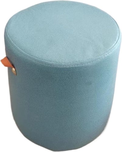 Zitkrukje - Poef Ottomaan - Extra zitplek - Hoge dichtheid spons - 29x29x28 cm - Blauw