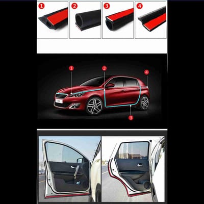 5 Mètres Grand D Petit D Forme Z Type P Bande d'Étanchéité de Porte de Voiture Auto Bandes d'Étanchéité en Caoutchouc Étanche Garniture Anti-Poussière Son noir
