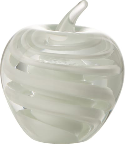 J-Line presse-papier Appel - glas - wit - small