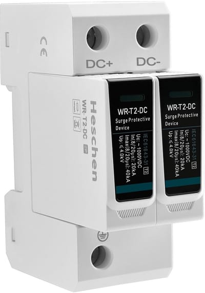 Dailygoody - Overspanningsbeveiliging - T2-type - Brandbestendig - 2P 1000VDC - Voor zonnepanelen - Bescherming tegen overspanning - Voor laagspa