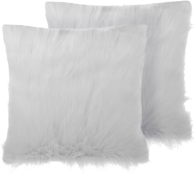 DAISY - Sierkussen set van 2 - Lichtbeige - 45 x 45 cm - Polyester
