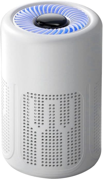 Tafelventilator - Luchtverfrisser - Luchtzuivering - Geurinfusie - 125 cm - Wit